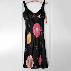 NWT Anne Klein satin floral knee length dress